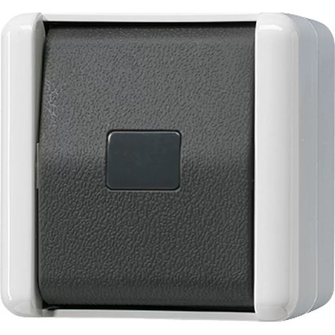 Jung Taster, 1-pol. Schließer mit separaten Meldekontakten, 10 A 250 V , IP 44, WG 800 834 W (1/2)