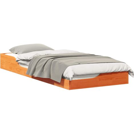Maison Exclusive - Estructura de cama Marrón cera 80 x 220 cm (1/5)