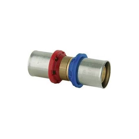 RACCORDO DRITTO DOPPIO PER CAMBIO SPESSORE TUBO A PRESSARE MULTISTRATO Misura: 16x2 16x2,25