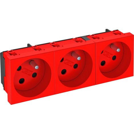 Enchufe triple M45 con/sin 16A rojo STD-F3K SRO3 6120326 (1/5)