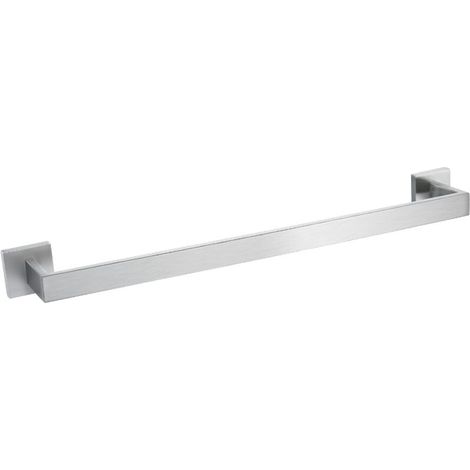 Porte-serviettes, acier inoxydable 304, porte-serviettes 40 cm pour salle de bain et cuisine, design carré moderne (brossé) (1/4)