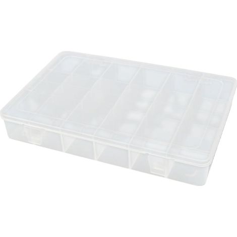 Kunststoff 24 Fächer Schmuck Ohrringe Clip Organizer Tool Box Aufbewahrungskoffer