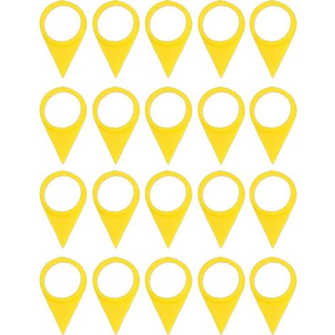 Indicateurs d'écrou de roue ample, jaune haute visibilité, flèches d'avertissement visuelles de 33MM pour camions, remorques, bus, tracteurs, 20 pièces. (1/5)