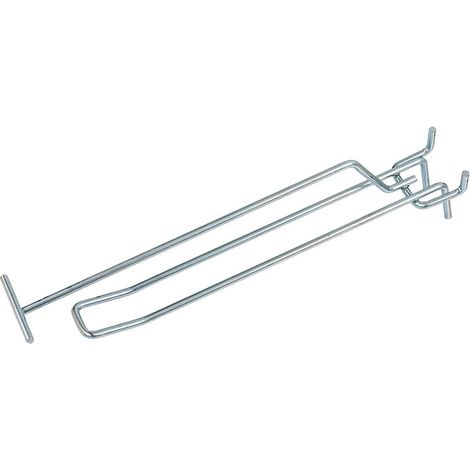 Gancio doppio con braccio per cartellino prezzo perforato EURO Mega-M L-20cm fi4 zinco N