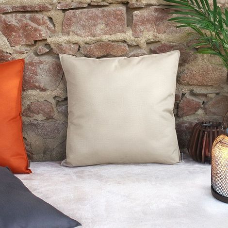 Coussin outdoor anti uv et déperlant uni 60x60 cm - 60x60cm - Naturel (1/2)