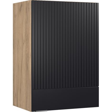 Pensile da cucina Fame-Line, Nero rigato, 50 cm, Vicco