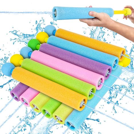 Water Gun, 12 Piece Water Gun, Colour Foam Water Guns, Outdoor Toys for Summer, for Swimming Pool, Beach, Garden, Children's Pool Games, Boys and Girls (1/5)