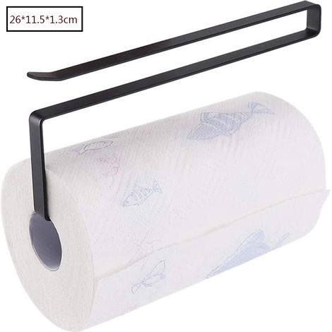 Distributeur de papier essuie-tout à fixer sur une plaque, sans perçage, pour la cuisine et la salle de bain. (1/5)