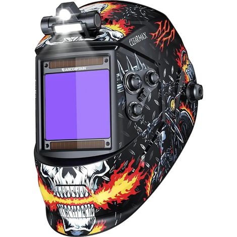 Casco de soldadura, autooscurecimiento, luz LED, C (1/2)