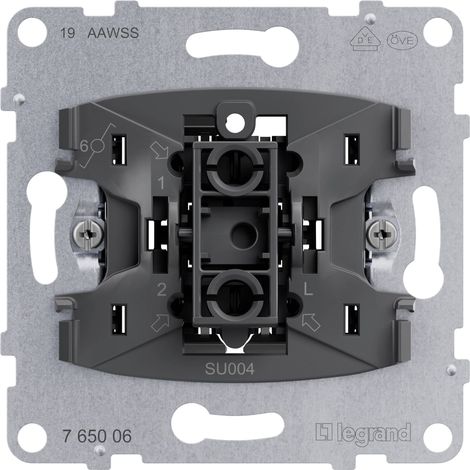 LEGRAND, SEANO 764526 INSERT D'INTERRUPTEUR VA-ET-VIENT, BORNES ENFICHABLES, FONCTION D'ÉCLAIRAGE LED REMPLAÇABLE (NUMÉRO D'ARTI (1/2)
