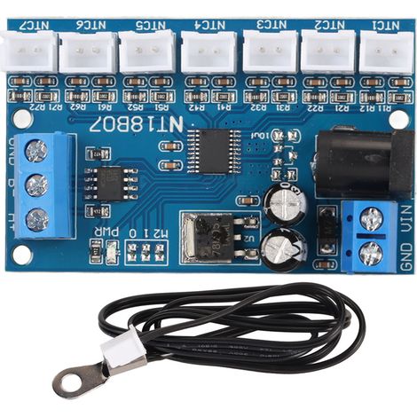 Module RS485 7 canaux NTC capteur température MODBUS RTU enregistreur sans papier PLC NT18B07 carte RS485 (1/5)