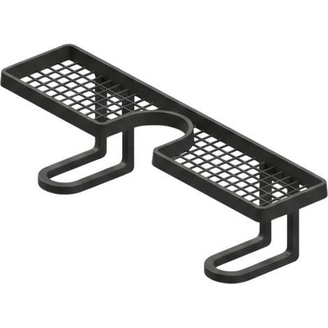Estante antideslizante para lavabo sobre grifo, no requiere taladrar, organizador rápido, ahorra espacio, sencillo y práctico (negro, talla única). (1/5)