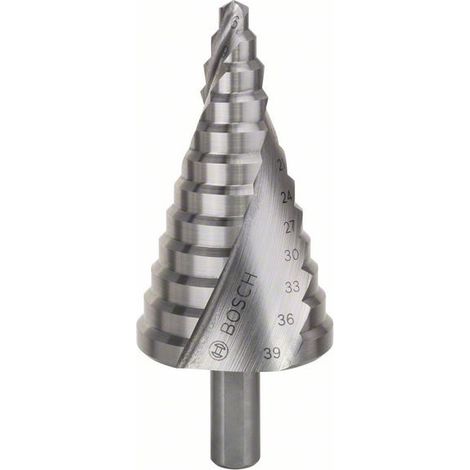 Bosch – Fraise à métaux HSS 12 étages – Ø6 à 39 mm – Pour perceuse – Queue de 10 mm – 2608597521 (1/7)