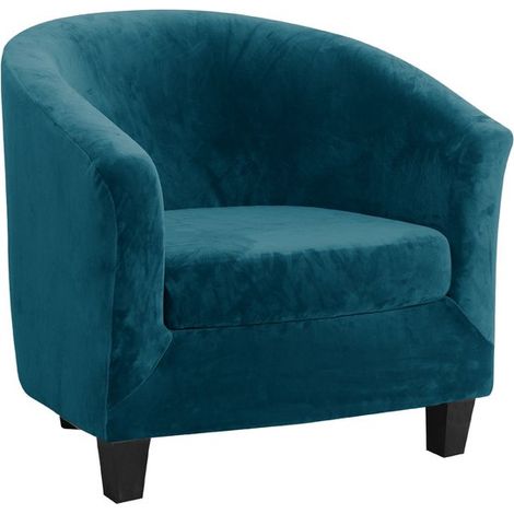 Housse de canapé souple avec accoudoirs, housse pour canapé une place, haute élasticité, texture agréable, ensemble deux pièces (housse de canapé + housse de coussin d'assise), coloris (1/5)