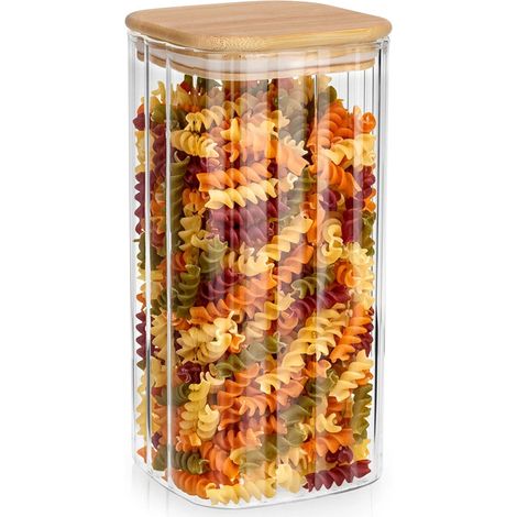 Recipiente hermético de vidrio para almacenar alimentos, 1,6 l