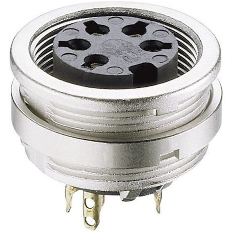 Connecteur rond DIN embase femelle, verticale Lumberg KFV 70 Nombre de pôles: 7 argent 1 pc(s) (1/3)