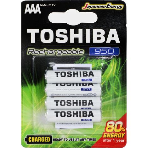 4 Batterien Toshiba Pre-Charged HR03 AAA 750 mAh