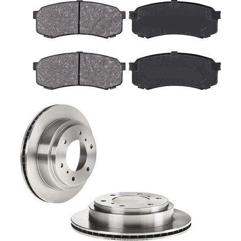 KIT FRENI POSTERIORI compatibile con MITSUBISHI PAJERO IV (V8W,V9W) - DISCHI + PASTIGLIE OEM: P 83 024 , P 54 031 / 17130 , 17964 /SOSTITUZIONE DIRETTA/BASSA POLVERE/SILENZIOSO (1/5)