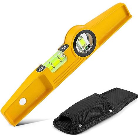 Niveau magnétique moulé sous pression de 25 cm avec aimant en terres rares et sac de transport. (1/5)
