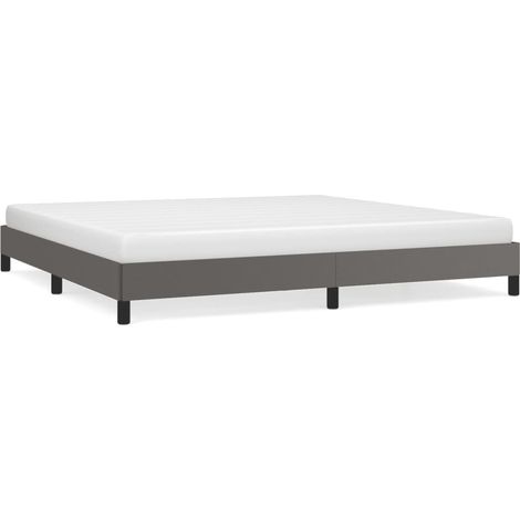 Maison Exclusive - Bettgestell Grau 200x200 cm Kunstleder (1/5)