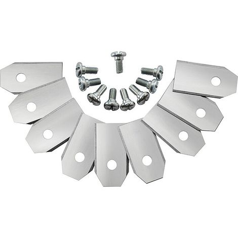 45 lame per coltelli in titanio con 45 viti, 35×18×0,75 mm, argento (1/4)