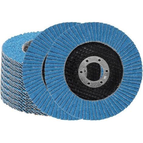 10 pezzi dischi abrasivi da 4,5 pollici grana 80 ad alta densità in ossido di alluminio, ruote abrasive per smerigliatrice, dischi per smerigliatrice per la lavorazione di metalli e legno (FD080) (1/5)