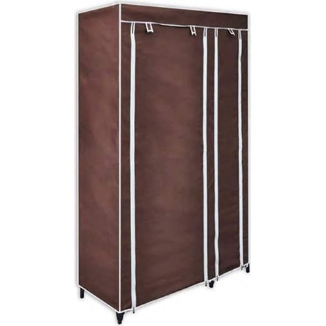 Garde-robe Tissu Marron (1/5)