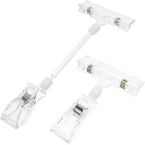 6 Stück Preisschildhalter en PP avec Drehbaren Clips Sicher (1/5)