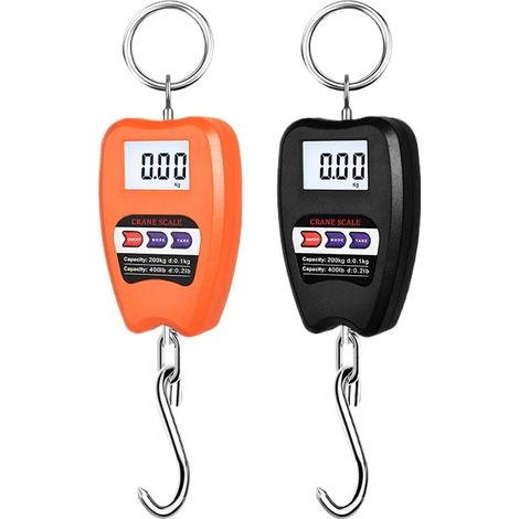 2 Pièces Balance Suspendue Numérique 200 Kg sans Batterie Mini Balance Portable avec Écran LCD et Pêche Pesée Industrielle Précise pour Bagages et Usage Bateau (1/5)