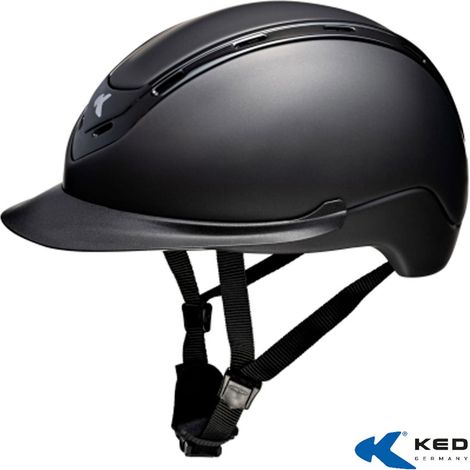 52-58 cm, nero opaco: Casco da equitazione KED NOMIC regolabile omologato VG1 OPACO