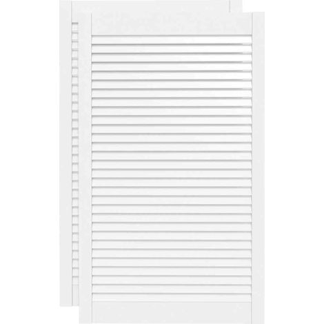 Maison Exclusive - Puerta de armario lamas 2 uds madera pino blan (1/5)