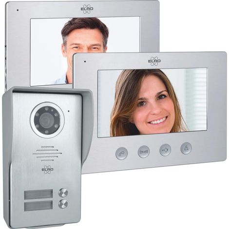 ELRO DV4000-2 Kit Videocitofono │ 2 Appartamenti │ Telecamera 1080P Full HD con Visione Notturna │ Cavo a 4 Fili │ 16 Suonerie (1/5)
