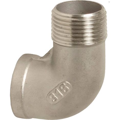 Gomito a 90 gradi in acciaio inox da 3/8 di pollice GW MZ