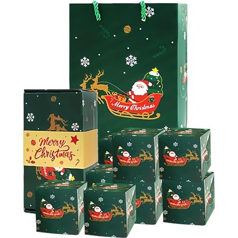 Boîtes de Noël Caisse à monnaie rebondissante Boîte photo de vacances pliable pour enfants, Noël, vacances, anniversaire, fête scolaire, fête (1/5)
