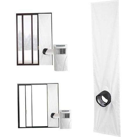 Tragbare Fensterdichtung für Klimaanlagen, 300 cm, verstellbares, wasserdichtes Befestigungsband, universelles mobiles Fenster-Set für Klimaanlagen, Klimaanlagen-Set 300 cm