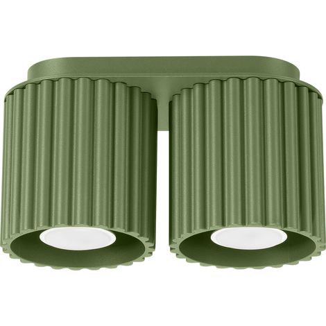 Deckenleuchte AURA 2 GU10 Olivgrün Alu Sollux SL.1795