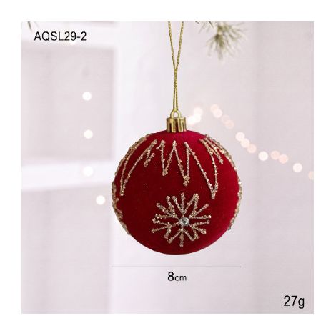 Décoration de Noël en velours rouge bordeaux - Boule neige flocon strass, arc, renne, sapin, maison, étoile, pomme de pin, cygne, papier nid d'abeille (1/2)