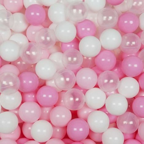 Balles De Piscine - 100 Pièces - Blanc Transparent Or Beige - Pour Jeux Aquatiques Et Trampoline (1/3)