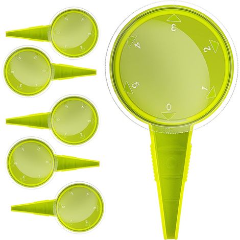 Semoirs manuels, lot de 6 semoirs de jardin pratiques avec 5 molettes de rotation, adaptés aux petites graines de fleurs et de légumes, pour l'extérieur et l'intérieur (vert clair)