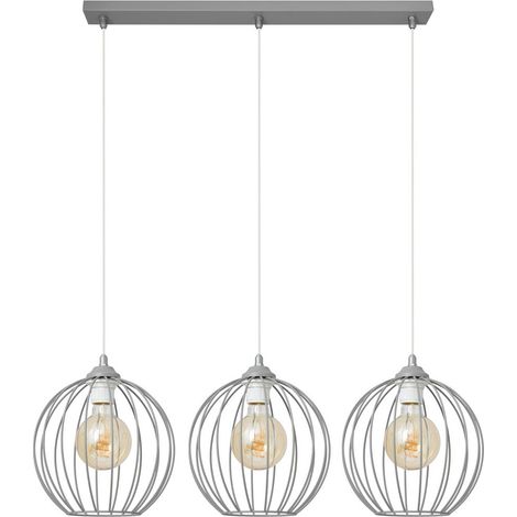 Helam MERCURE Plafonnier Straight Bar Gris 70cm
