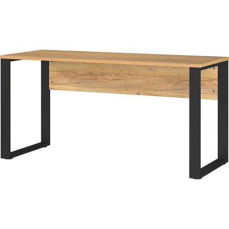 Bureau 150x60x74 cm chêne et noir - TZEKA