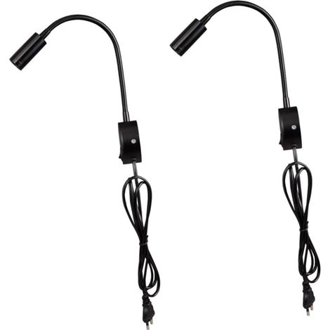 Lampe de Lecture Murale LED Noire en Aluminium, Lot 2 (1/5)