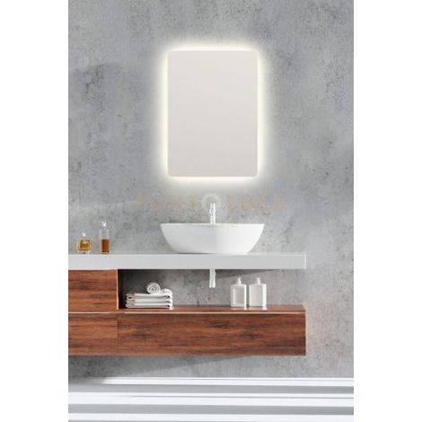 LUNA SPECCHIO DA PARETE RETTANGOLARE RETRO-ILLUMINATO 50X70CM LED 3000-4000K 18 W 2.400 lm