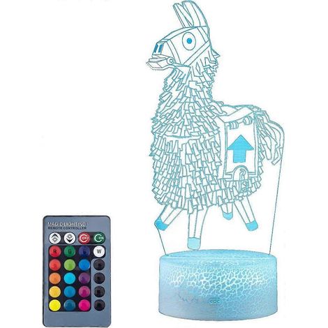 3D-Lama-Nachtlicht – LED-Spielzeug/Schreibtischlampe mit 3D-Effekt – Ideales Geschenk für Kinder (1/5)