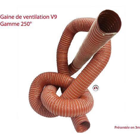 Gaine ventilation V9 Gamme 250 Degres - Diametre 60 - Au metre