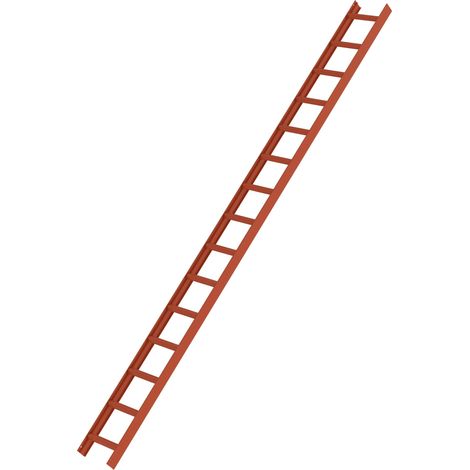 MUNK Aluminium Dachleiter 15 Sprossen rot