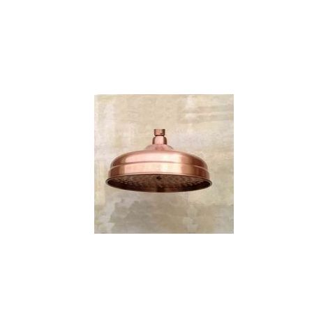 Pomme de Douche En Cuivre ,DiamèTre 20cm (8 Pouces), Pommeau de Douche Fixe Haute Pression avec Pommeau de Douche à Angle RéGlable Pommeau de Douche Pluie (1/5)