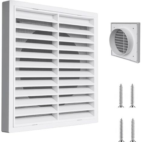 Ø100mm Grille D'aération Murale à Persiennes Hotte de Ventilation Externe avec Moustiquaire,pour Les SèChe-Linge, Les Hottes Aspirantes, Les Garages, Les Salles De Bains (1/5)