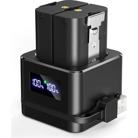 3.65V 6040mAh 2 Batteries et Station de Charge numérique pour batterie Compatible avec Video Doorbell 2/3/3+/4, Stick Up Cam(2/3Gen), Spotlight Cam Battery, Spotlight Plus/Pro Cam Battery (1/5)
