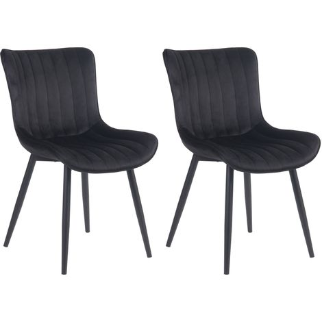 Set di 2 sedie Largo nero Velluto (1/5)